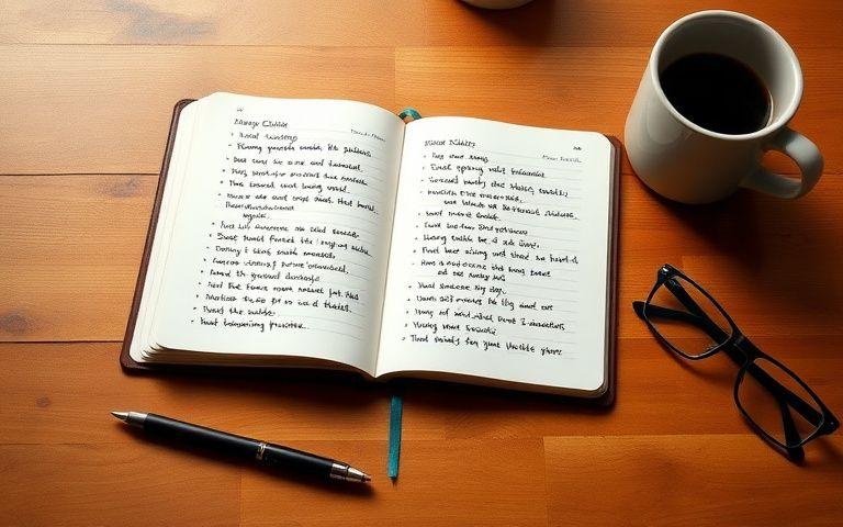 Notebook with common English idioms