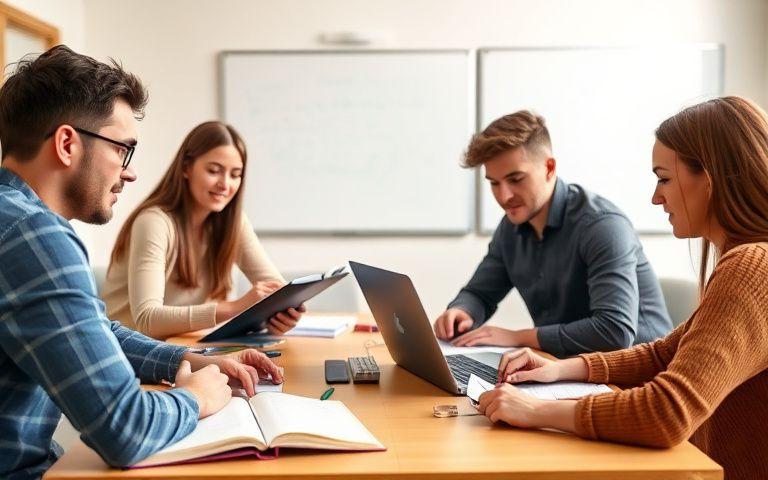 Adult learners in a full-time English class